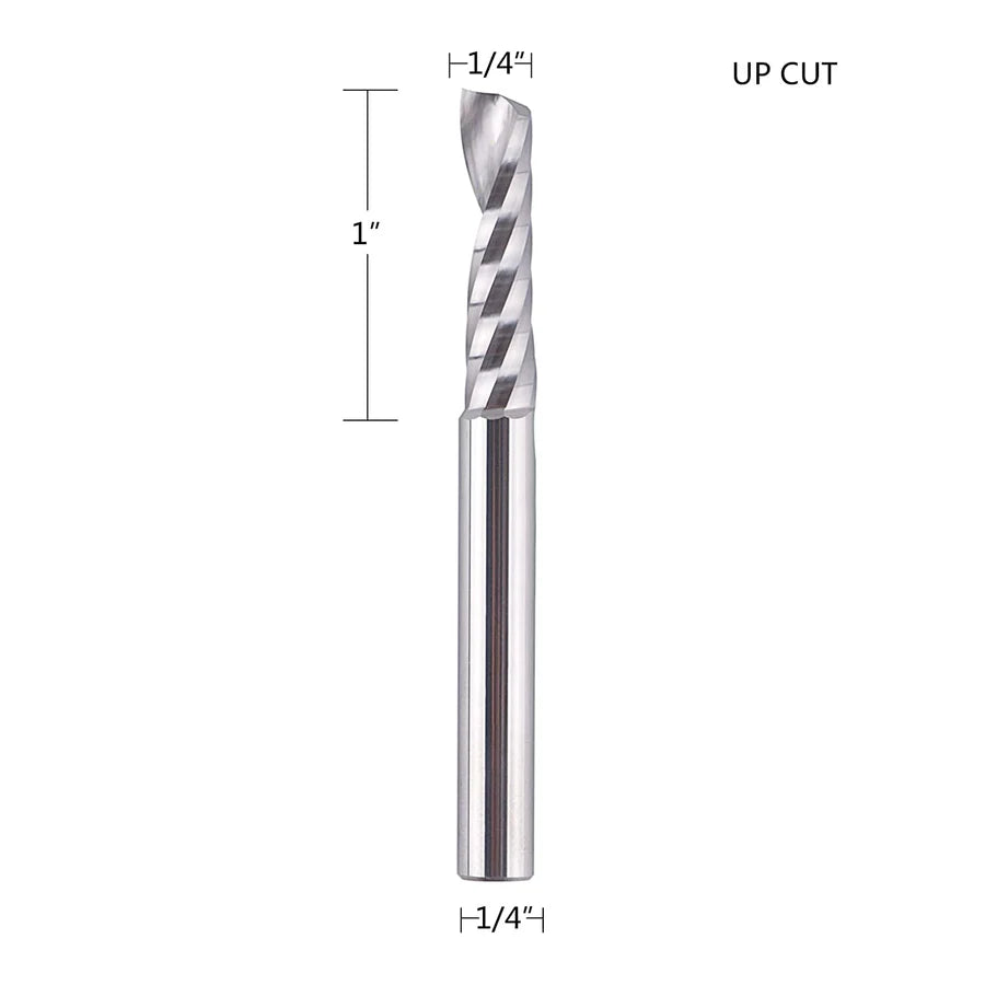 “SpeTool 1/4″ O-Flute Spiral Up-Cut Router Bit”