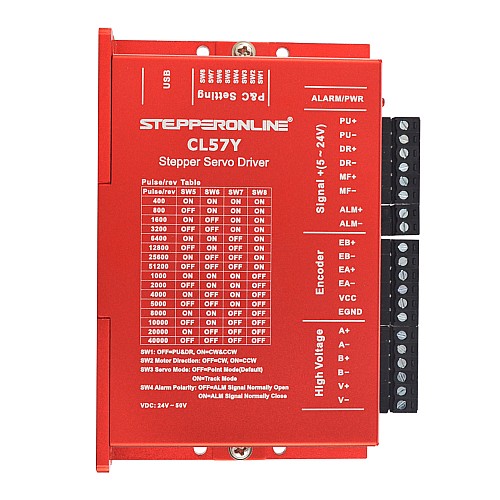 YS Series 1 Axis Closed Loop Stepper CNC Kit 3.00Nm(424.83oz.in) Nema 23 Motor w/ 2.0m Cables & Driver (StepperOnline)
