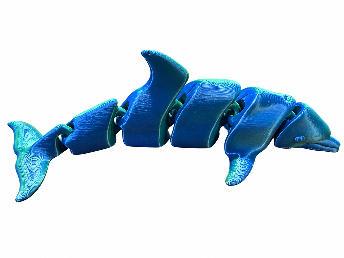 Articulated Dolphin - Silky Blue Green