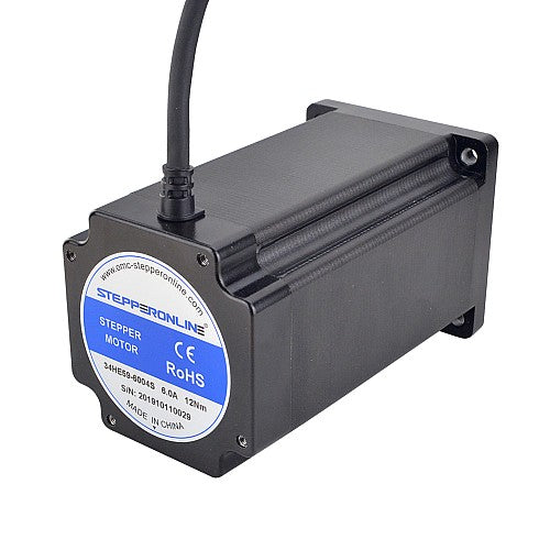 E Series Nema 34 Stepper Motor Bipolar 1.8deg 12.0Nm(1699.34oz.in) 6.0A 86x86x151.5mm 4 Wires (StepperOnline)