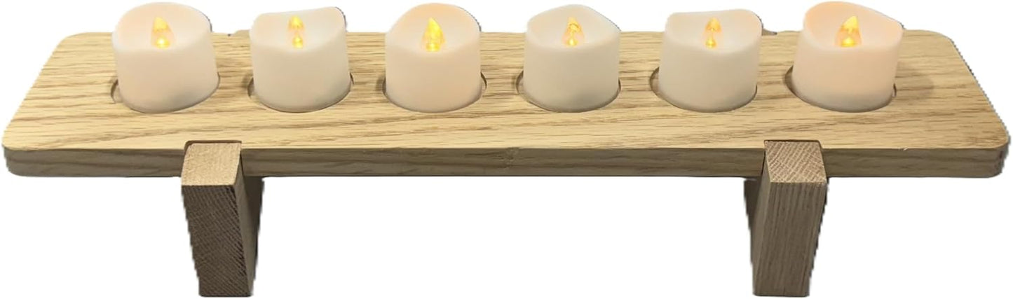 Old Salty Mill Votive Candle Holder with Free Battery-Operated Candles