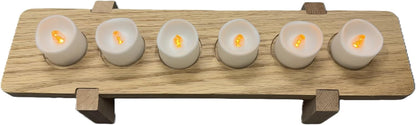 Old Salty Mill Votive Candle Holder with Free Battery-Operated Candles