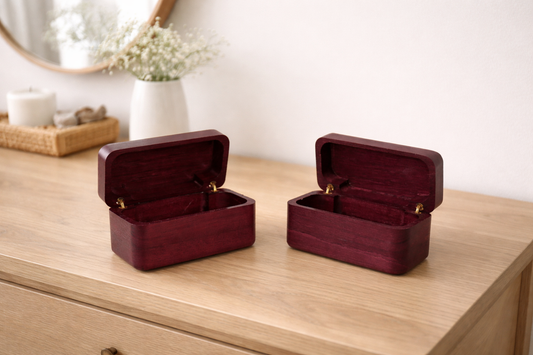 Handcrafted Purpleheart Keepsake Box (5" x 2.5" x 2.75") | Old Salty Mill