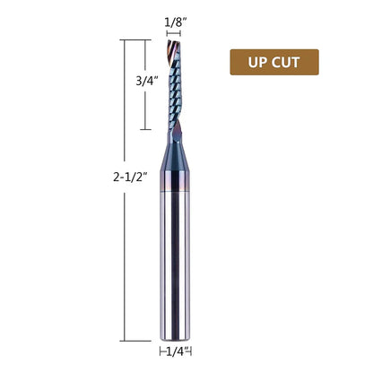 SpeTool W03002 SPE-X Extra Tool Life Coated SC Spiral O Flute 1/8" Dia x 1/4" Shank