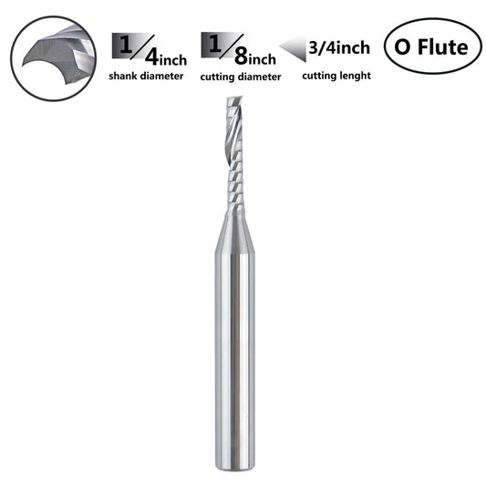 SpeTool W03002 SC Spiral O Flute 1/8" Dia x 1/4" Shank