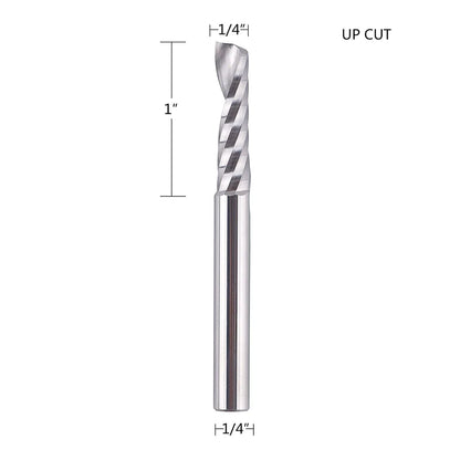 “SpeTool 1/4″ O-Flute Spiral Up-Cut Router Bit”
