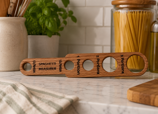Handmade Wooden Spaghetti Measurer – Pasta Portion Tool – Rustic Kitchen Utensil