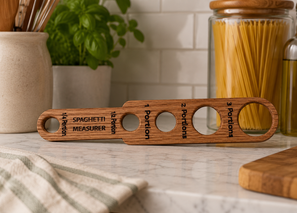 Handmade Wooden Spaghetti Measurer – Pasta Portion Tool – Rustic Kitchen Utensil