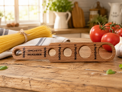Handmade Wooden Spaghetti Measurer – Pasta Portion Tool – Rustic Kitchen Utensil